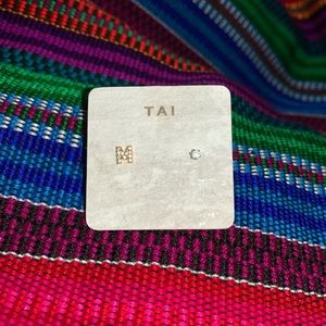 M PAVE INITIAL MISMATCHED EARRINGS